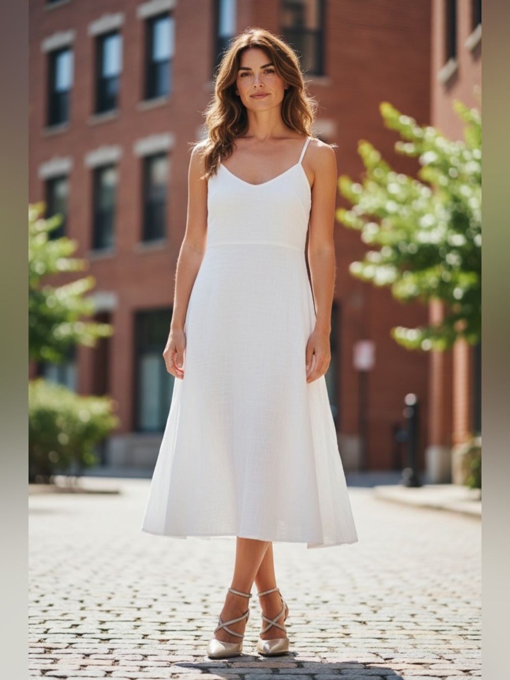 Elegant Gold Strappy Women's Heels by Brown’s with sparkle